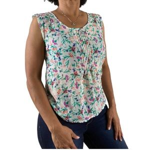 Gap Spring Print Chiffon Top, XS